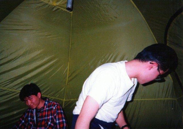 テントの中