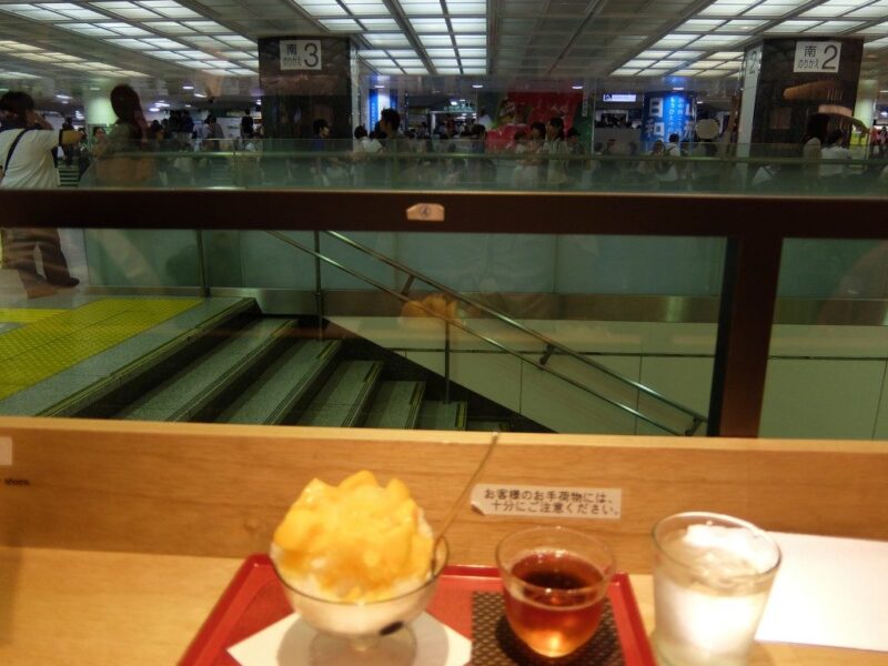 東京駅の人混みを眺めながら