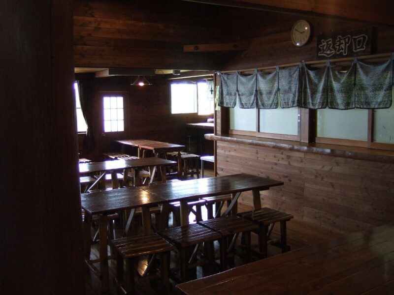 西穂山荘の食堂