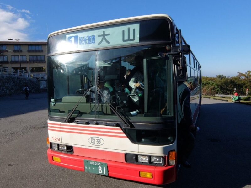 大山寺行きのバス