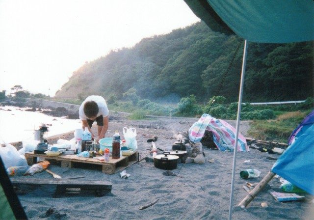 朝から食事準備