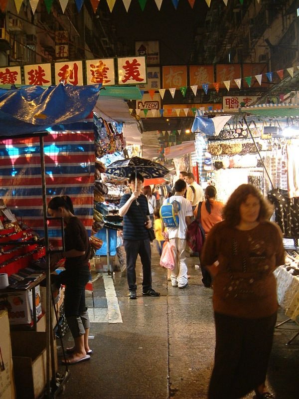 廟街のナイトマーケット