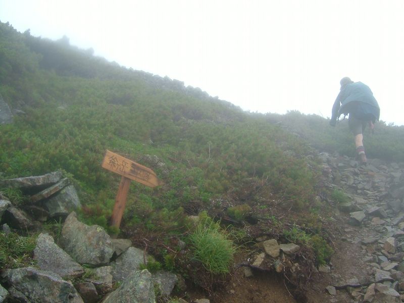 中岳山頂への道