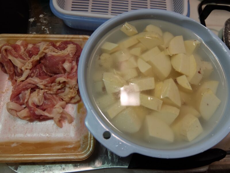 さつま芋と豚肉の甘辛煮