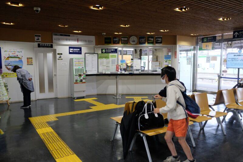 知床斜里駅の待合室